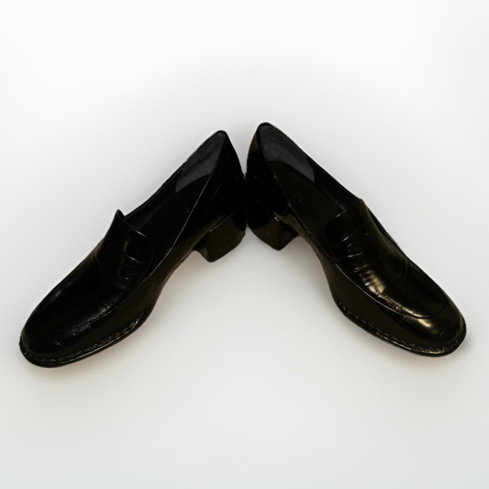 Vince. Women’s  Black Leather Vero Cuoio Slip On Loafers Old Money Preppy Size 7 - Picture 2 of 10